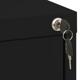 vidaXL Archiefkast 46x62x102,5 cm staal zwart