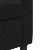 vidaXL Driezitsbank 210 cm fluweel zwart