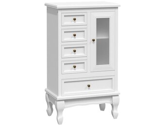vidaXL Kast met 5 lades en 2 planken wit
