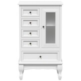 vidaXL Kast met 5 lades en 2 planken wit