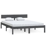 Houten Bedframe Grijs 120x190 cm - 82% Korting