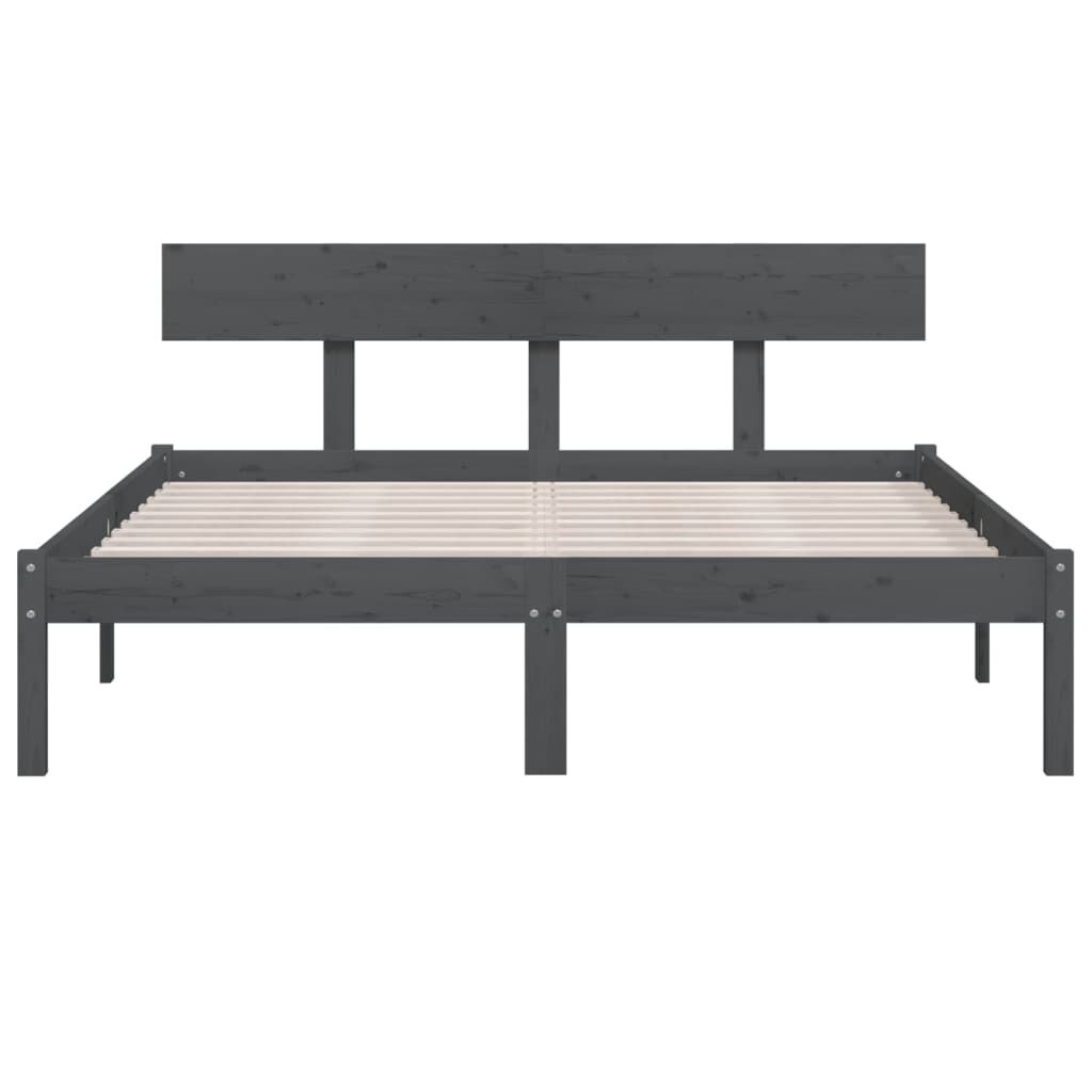 Houten Bedframe Grijs 120x190 cm - 82% Korting