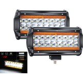 YUGUANG 7" 240W CREE LED Projector Werklamp - Dubbele Kleur (6000K Wit & 3000K Amber) met Angel Eyes