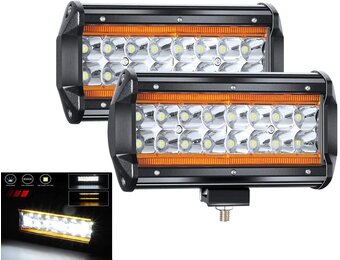 YUGUANG 7" 240W CREE LED Projector Werklamp - Dubbele Kleur (6000K Wit & 3000K Amber) met Angel Eyes