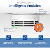 Hekatron Genius Plus X rookmelder met lithiumbatterij (10 jaar levensduur) - Wit