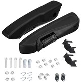 Set autostoelarmsteunen, instelbaar, 38,5 cm, verstelbare universele stoel, armsteun, vrachtwagen, auto, camper