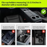 Convitex Auto Bekerhouder met Tafelblad en Telefoonhouder, 360° Verstelbaar