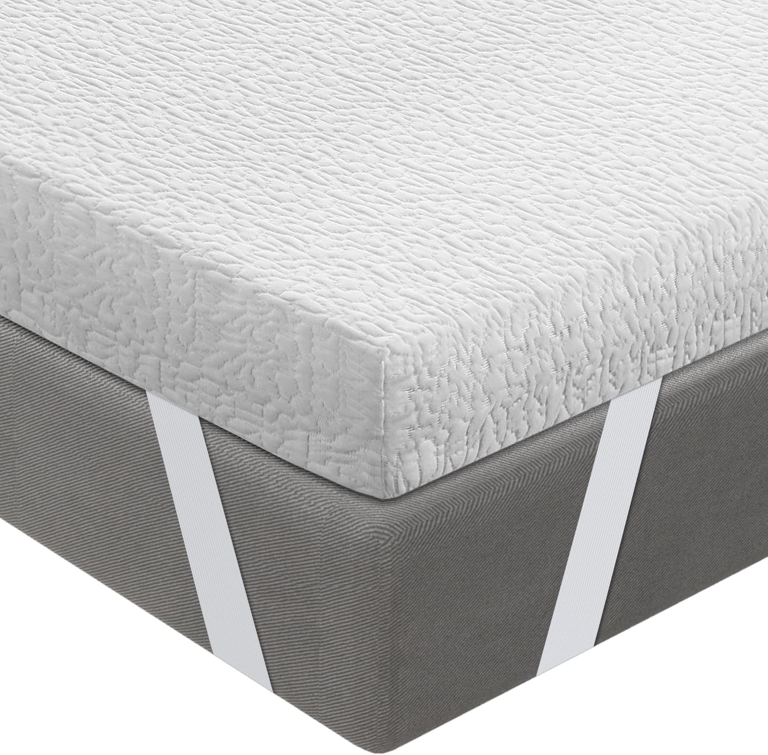 BedStory Traagschuim Topper 10 cm - 150 x 190 cm Wit