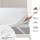 BedStory Traagschuim Topper 10 cm - 150 x 190 cm Wit