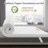 BedStory Traagschuim Topper 10 cm - 150 x 190 cm Wit