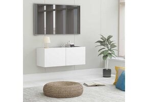TV-meubel Wit Bewerkt Hout 80x30x30 cm - 52% Korting!