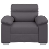 vidaXL Sofastoel Grijs 60 cm Kunstleer