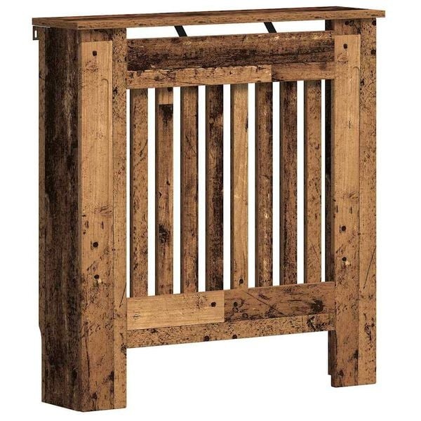 vidaXL Radiatorafdekking Oud Hout 78 x 19 x 81,5 cm Bewerkt hout