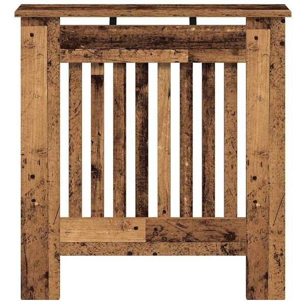 vidaXL Radiatorafdekking Oud Hout 78 x 19 x 81,5 cm Bewerkt hout