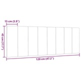 vidaXL Hoofdbordkussen "Hanko" 120 cm stof grijs