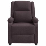 vidaXL Massagestoel stof donkerbruin