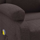 vidaXL Massagestoel stof donkerbruin