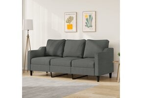 vidaXL Driezitsbank 180 cm Stof Donkergrijs | 55% Korting