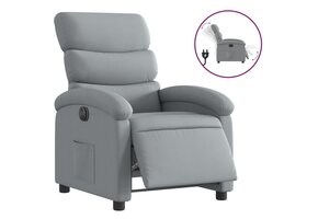 Elektrische Fauteuil Stof Lichtgrijs - 35% Korting