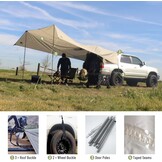 Waterdichte Autotent Kampeerluifel 30% Korting | 485x427 cm Mocha