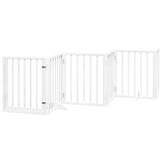 Inklapbaar Hondenhek 6 Panelen - 300 cm - Populierenhout Wit (-29%)