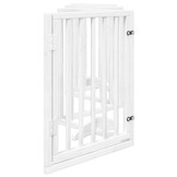 Inklapbaar Hondenhek 6 Panelen - 300 cm - Populierenhout Wit (-29%)