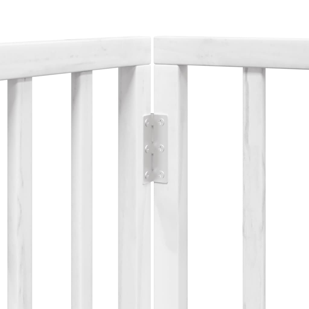 Inklapbaar Hondenhek 6 Panelen - 300 cm - Populierenhout Wit (-29%)