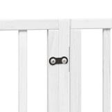 Inklapbaar Hondenhek 6 Panelen - 300 cm - Populierenhout Wit (-29%)