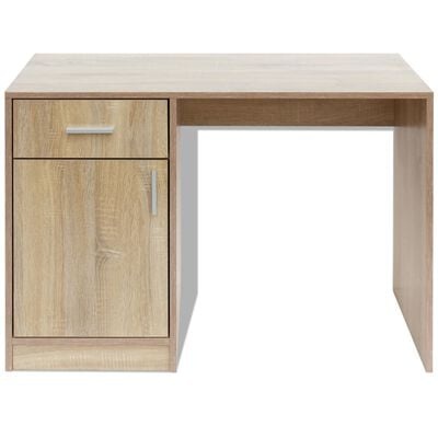 VidaXL Bureau met Lade & Kastje - 100x40x73 cm Eiken - 59% Korting