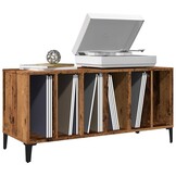 Platenkast 100x38x48 cm - Bewezen Hout, Oud Houtkleur - 34% Korting