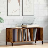 Platenkast 100x38x48 cm - Bewezen Hout, Oud Houtkleur - 34% Korting