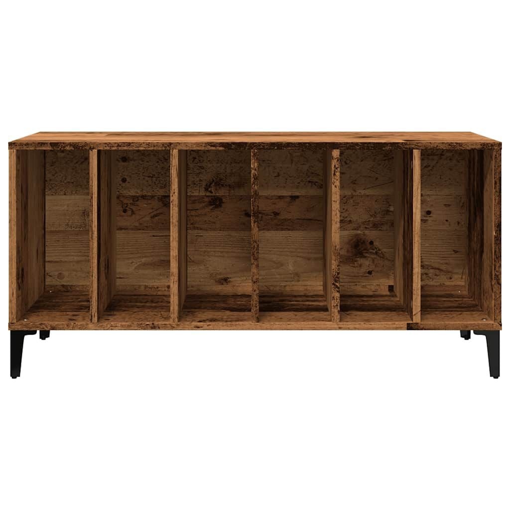 Platenkast 100x38x48 cm - Bewezen Hout, Oud Houtkleur - 34% Korting