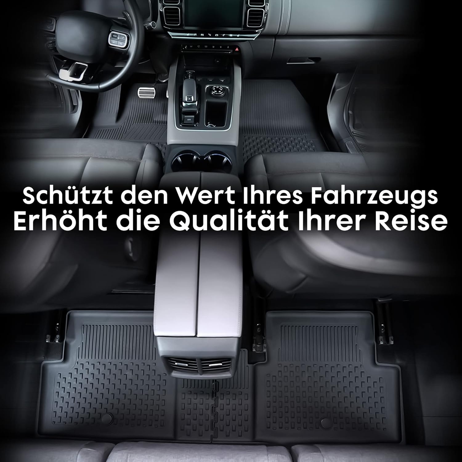 4.5D Vloermatten Opel Mokka B Zwart 5-delig TPE-rubber Geurloos met Hoge Rand (-29%)