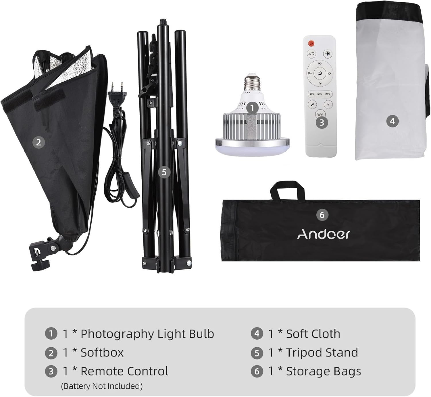 Fotostudio Lichtset met Softbox & LED (40x40cm) - 42% Korting
