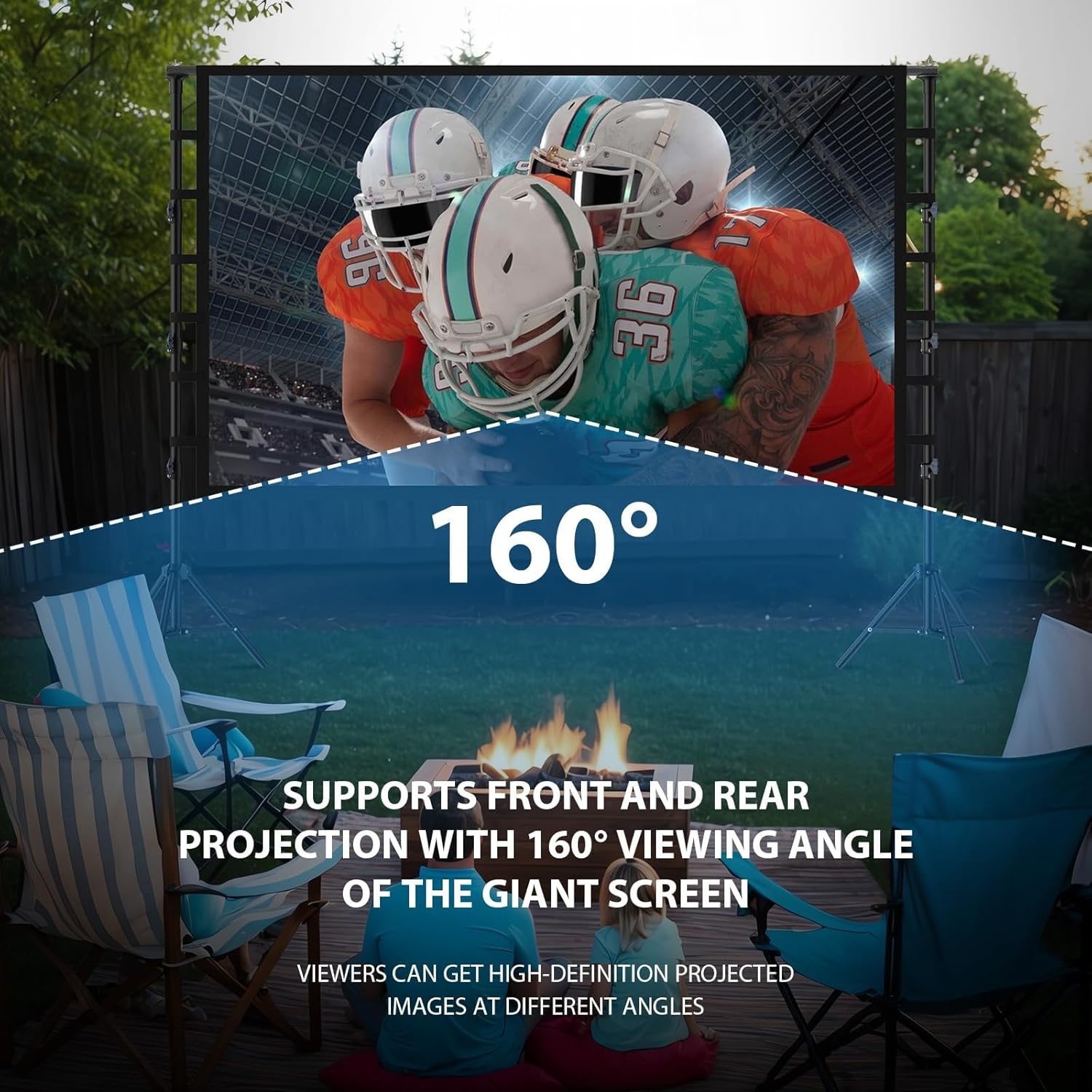 150" Projectiescherm met Statief - 4K HD, Kreukvrij & Draagbaar (30% Korting)