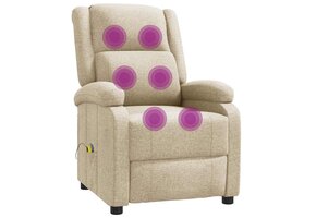 Massagestoel Crèmekleurig Stof - 47% Korting