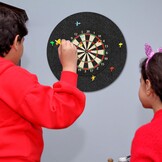Dartbord Wandbeschermer Zwart Vilt Rond Zelfklevend - 72% Korting