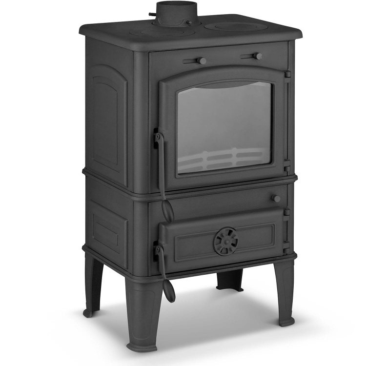 Houtkachel met kookplaat 10,2 kW - Gietijzer - EcoDesign 2022 - 60% Korting