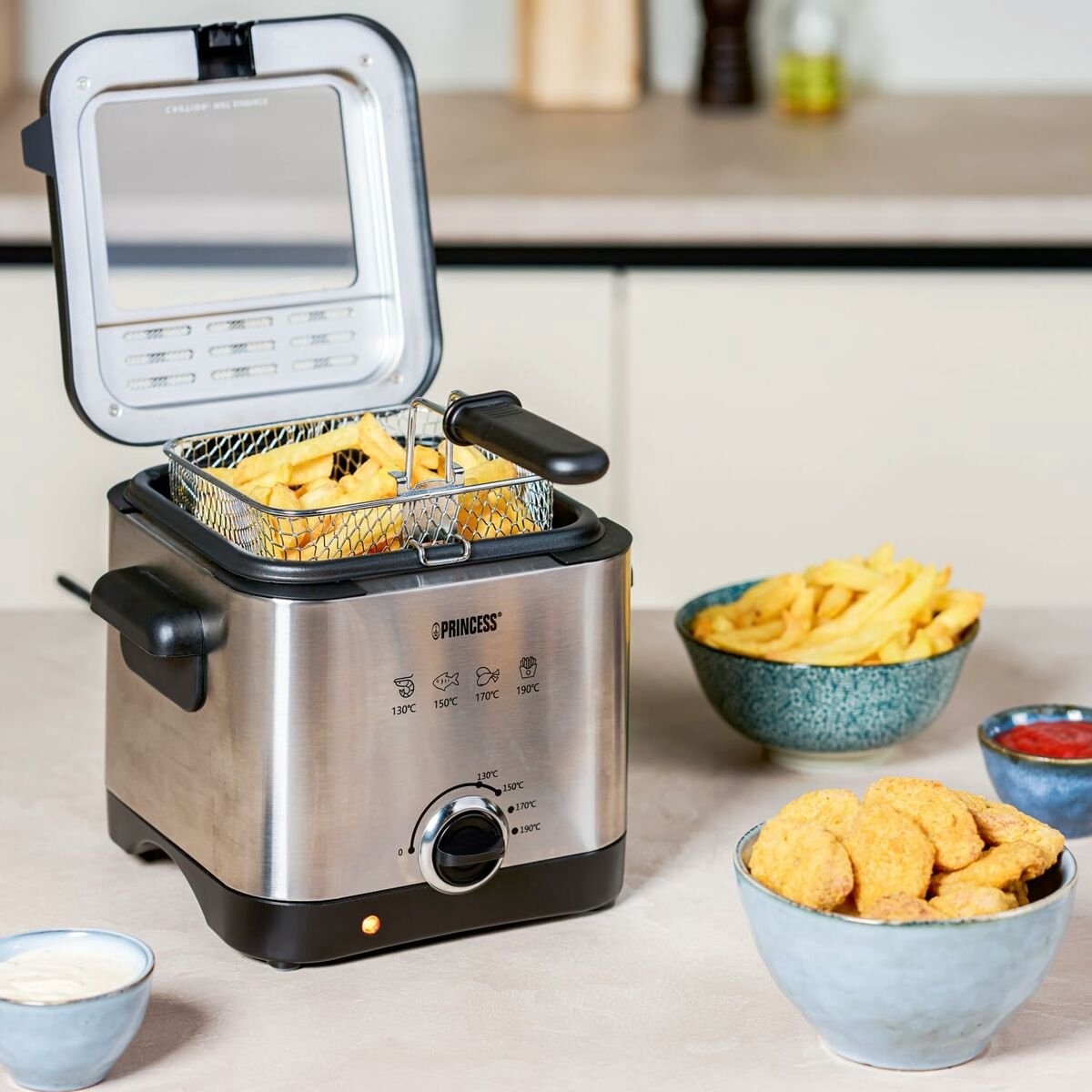 Mini Frituurpan 1.5L 1000W RVS met Korting!