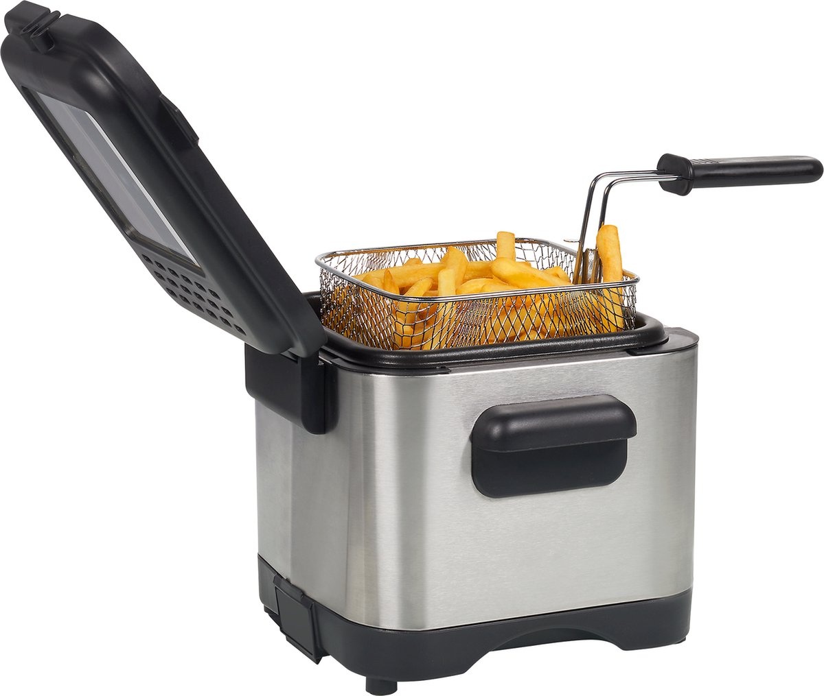 Mini Frituurpan 1.5L 1000W RVS met Korting!