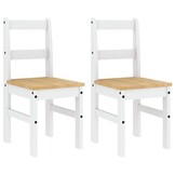 vidaXL Eetkamerstoelen 2x Panama Grenenhout Wit (29% Korting)