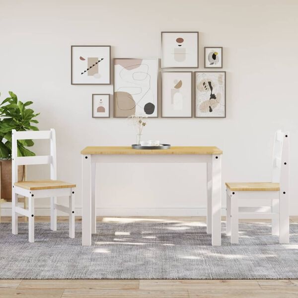 vidaXL Eetkamerstoelen 2x Panama Grenenhout Wit (29% Korting)
