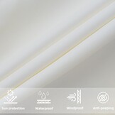Waterdicht Schaduwdoek 4x6m Crème - 95% UV-bescherming - Polyester