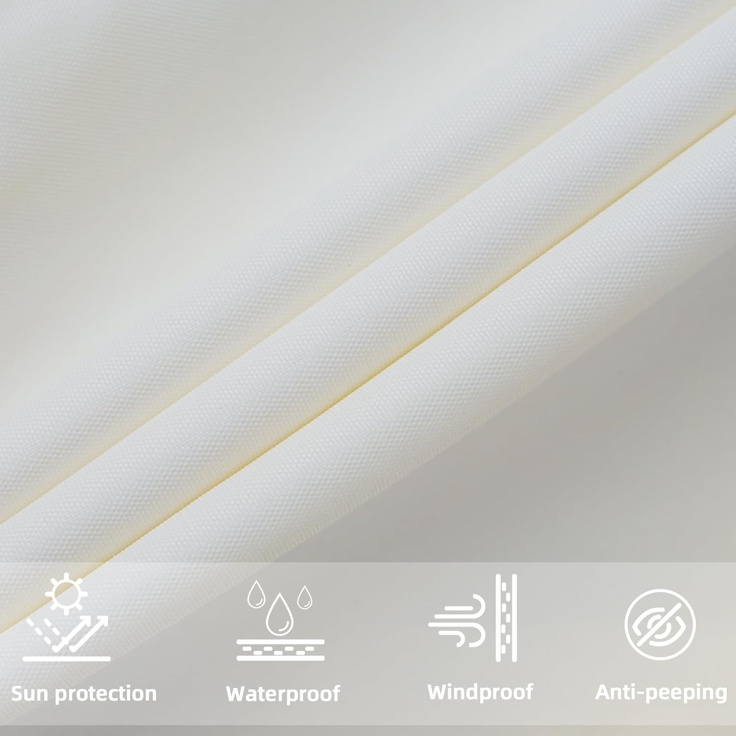 Waterdicht Schaduwdoek 4x6m Crème - 95% UV-bescherming - Polyester
