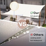 Waterdicht Schaduwdoek 4x6m Crème - 95% UV-bescherming - Polyester