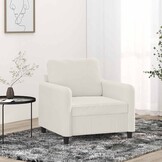 VidaXL Fauteuil Crème Fluweel - 30% Korting