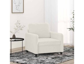 VidaXL Fauteuil Crème Fluweel - 30% Korting