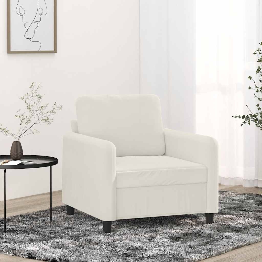 VidaXL Fauteuil Crème Fluweel - 30% Korting