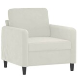 VidaXL Fauteuil Crème Fluweel - 30% Korting
