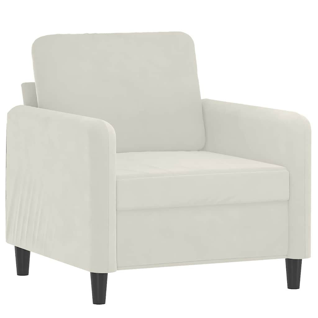 VidaXL Fauteuil Crème Fluweel - 30% Korting